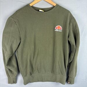 Ellesse Crewneck Sweatshirt Mens Large Forest Green Pullover